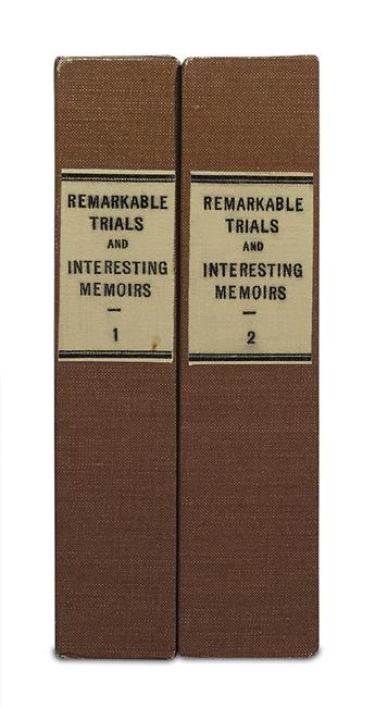 (CRIME AND CONVICTS.) Remarkable Trials and Interesting Memoirs of the Most Noted Criminals,